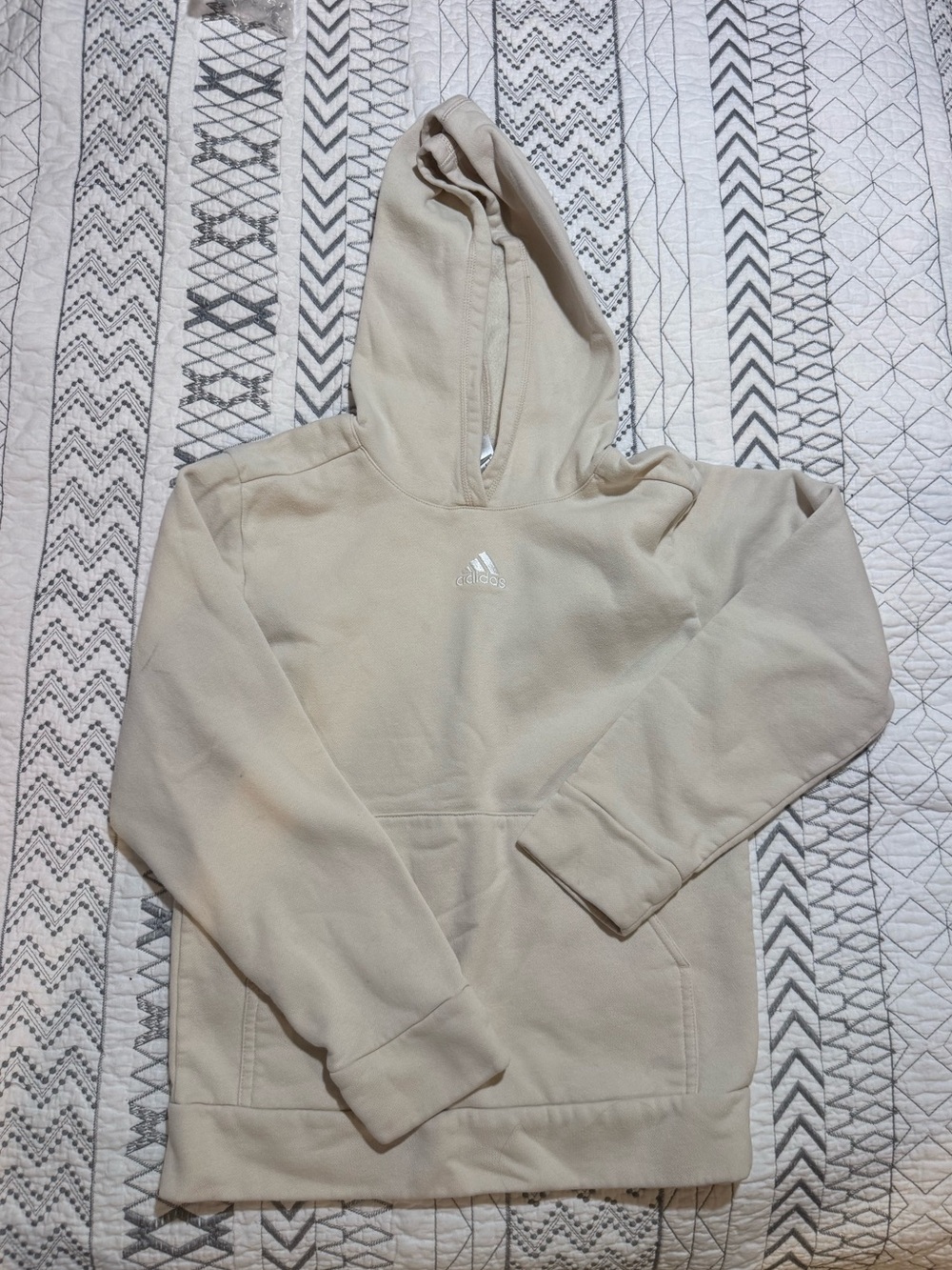 adidas Kids Cream Hoodie Sweatshirt